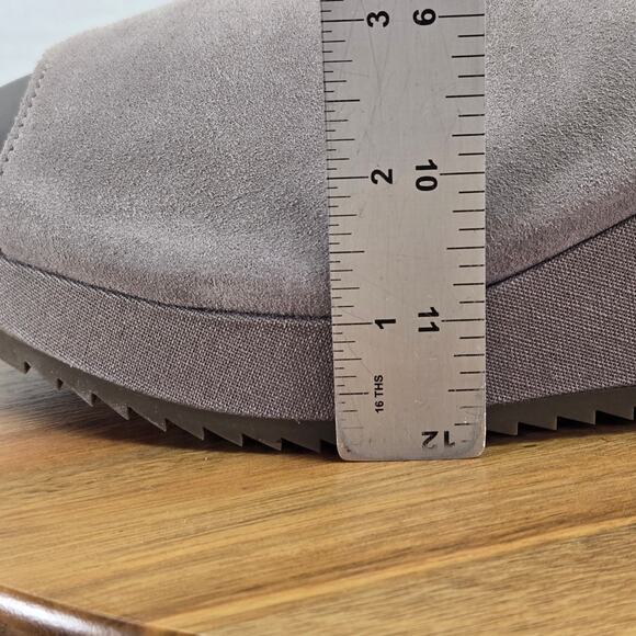 Vionic Trixie Toffee Light Grey Suede Platform Slingback Wedge Sandal Womens 9 - Picture 3 of 15